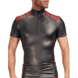 NEK T-shirt VEGA Noir-Rouge